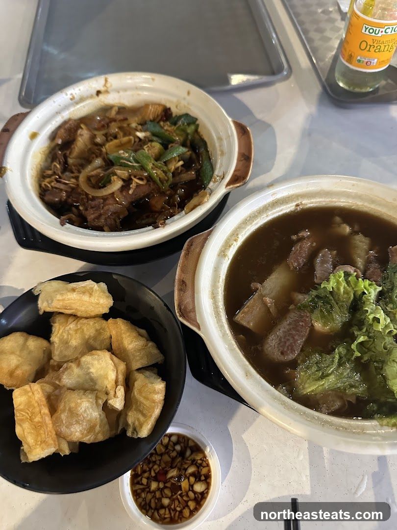Pork Rib Soup and Fried Tofu Skin