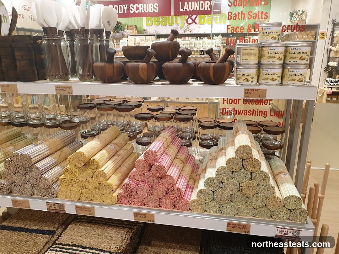 Store Shelves with Various Products