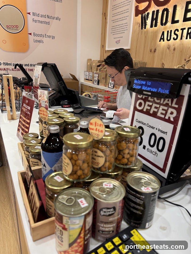 Store Interior with Products and Cashier