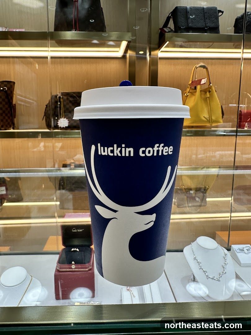 Luckin Coffee Cup in Display Case