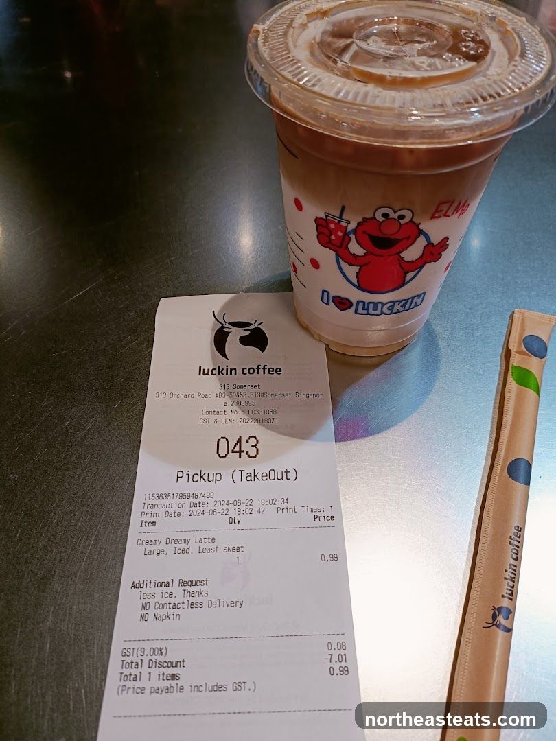 Luckin Coffee Receipt and Drink