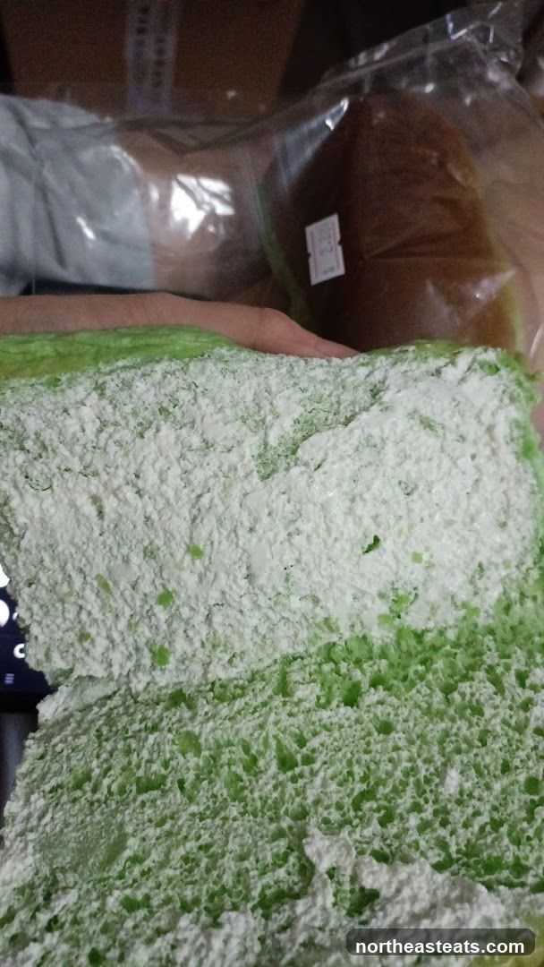 Green Bread with White Filling