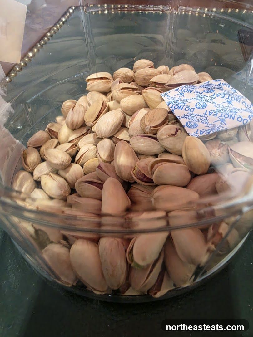 Pistachios in a jar