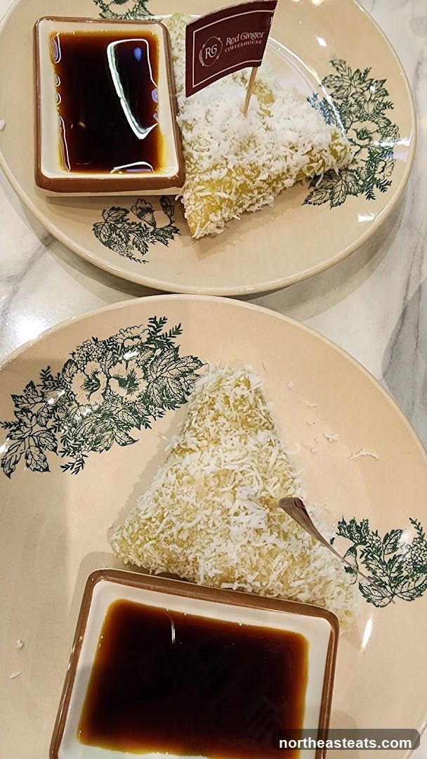 Dessert with Coconut and Sauce