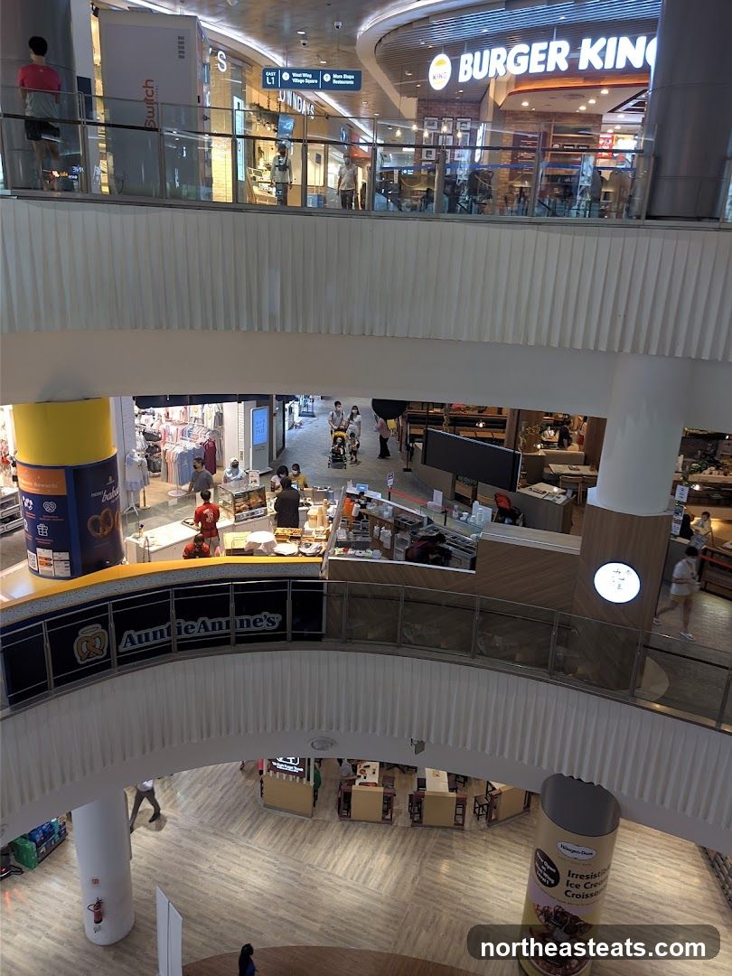 Burger King and Auntie Anne's in a Mall