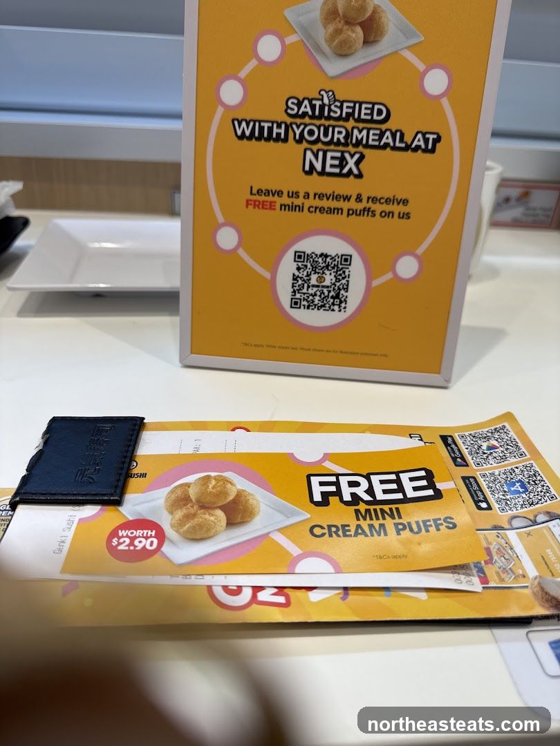 Promotion for Free Mini Cream Puffs