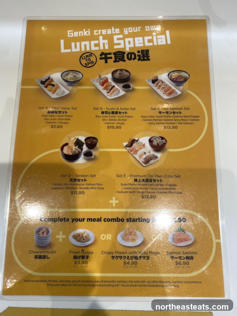 Genki create your own Lunch Special