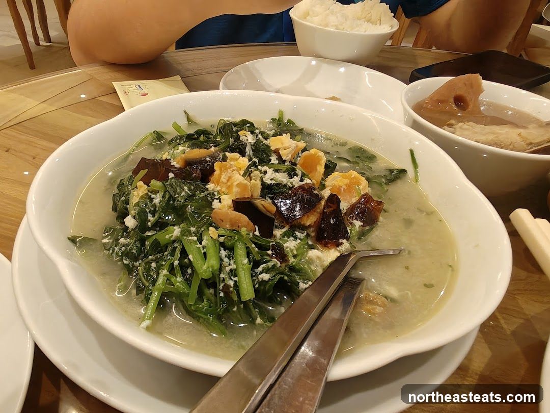 Vegetable Dish with Egg and Century Egg