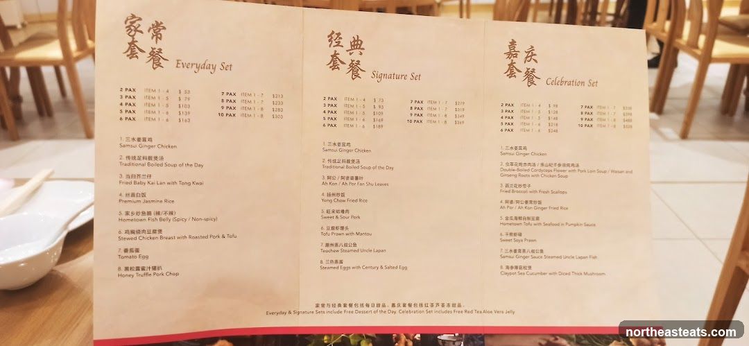 Set Menus