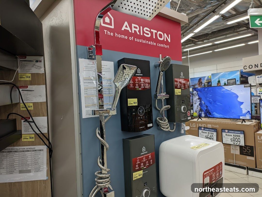 Ariston Water Heaters and Showers Display