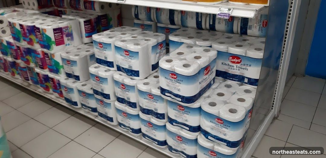 Kitchen Towels on Shelves