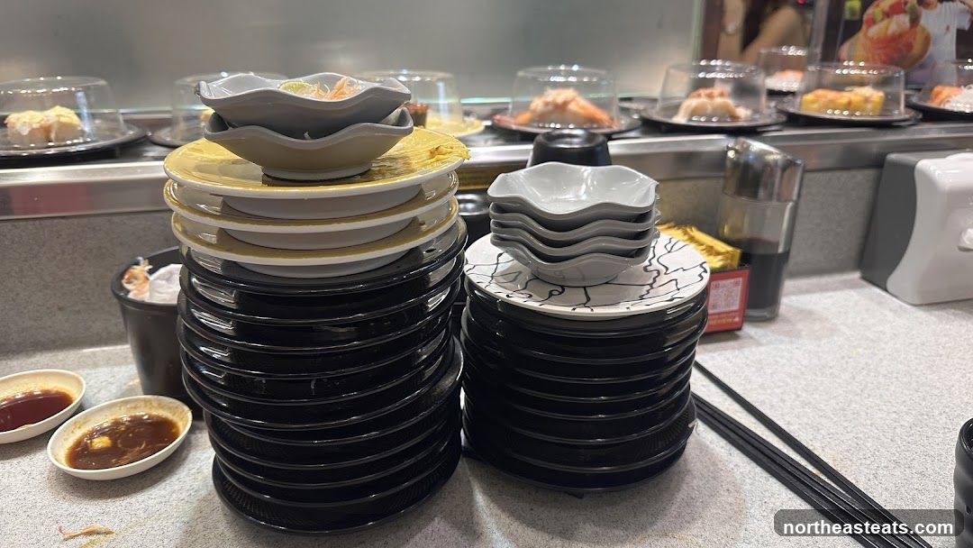 Stacks of Sushi Plates