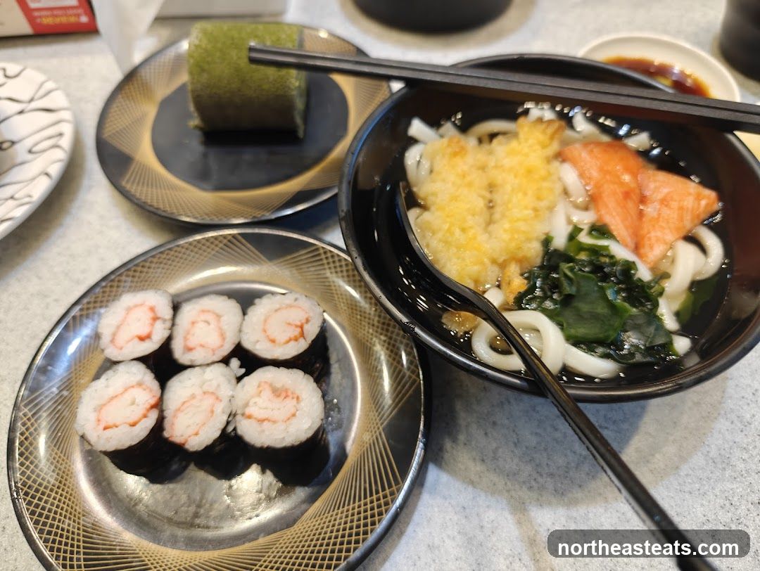 Udon Soup and Sushi