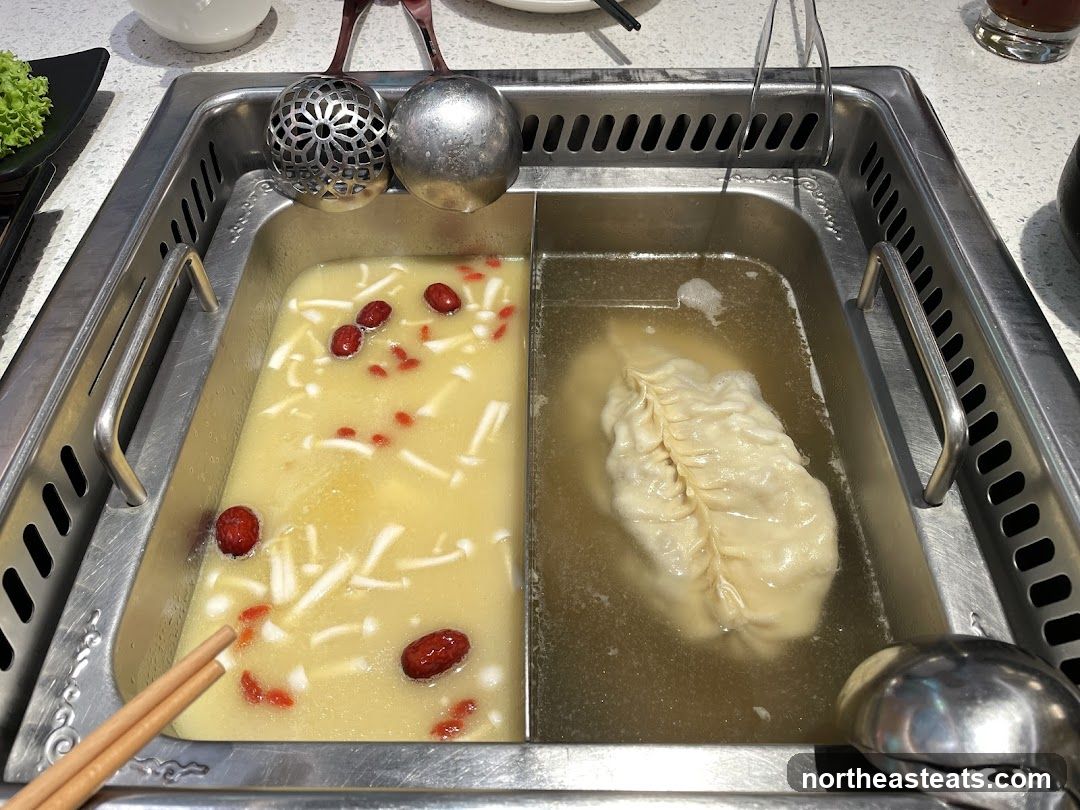 Hot Pot Broth with Ingredients