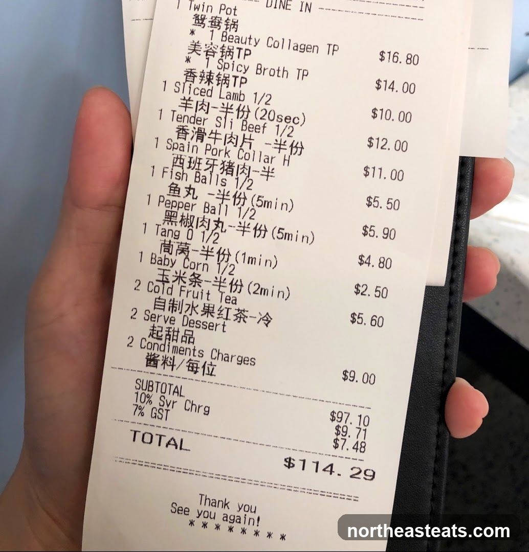 DINE IN Receipt