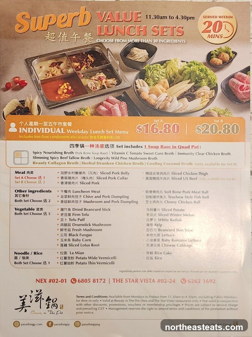 Superb Value Lunch Sets