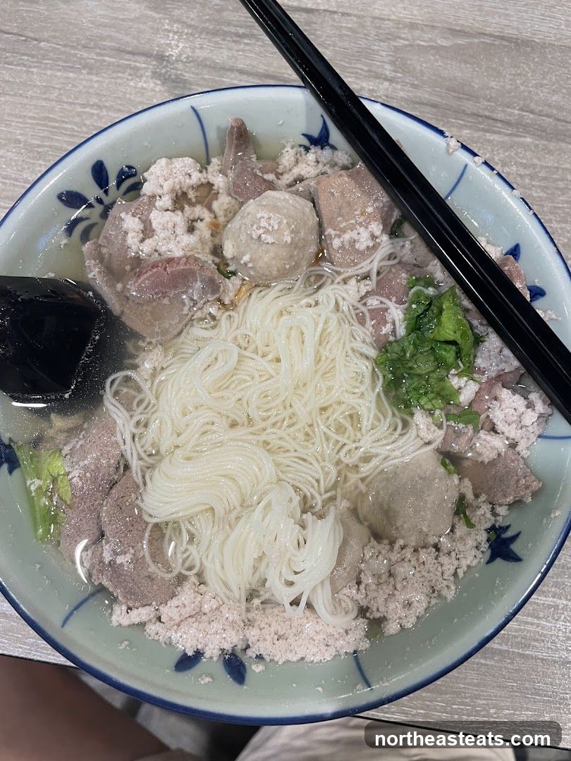 Noodle Soup with Meatballs and Pork