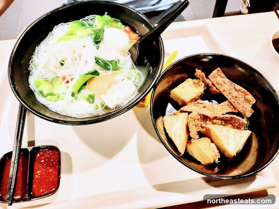 Noodle Soup and Fried Snacks