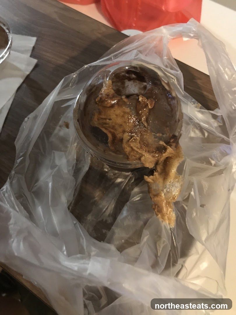 Dessert in a plastic bag