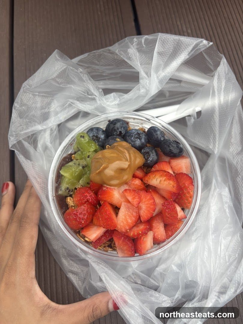 Acai Bowl with Fruit and Peanut Butter