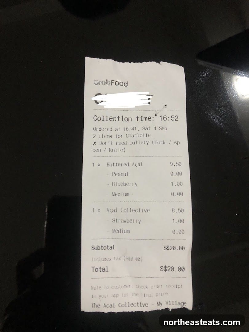 GrabFood Receipt