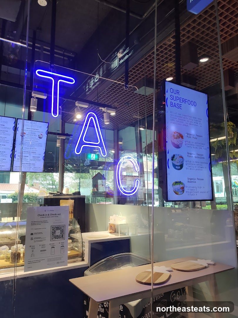 Cafe Interior with Neon Signage