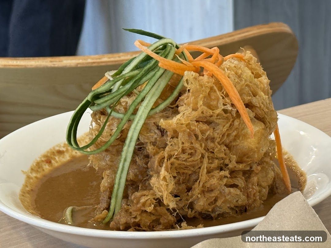 Fried Dish with Peanut Sauce