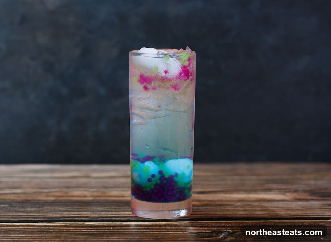 Colorful Drink with Boba