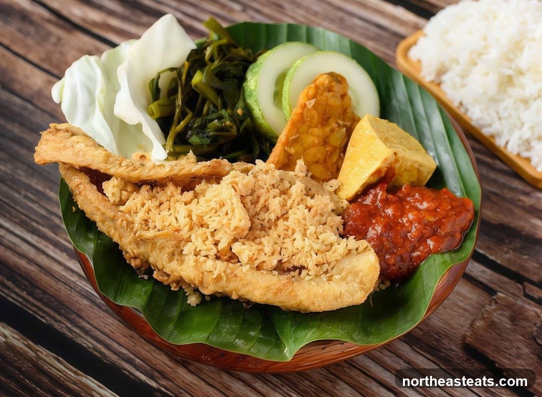 Fried Fish with Rice and Sides