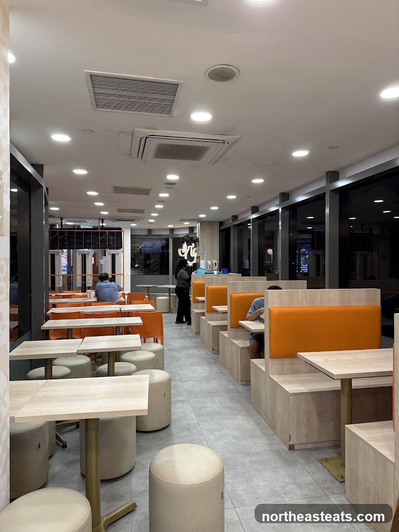 Restaurant Interior with Booths and Tables