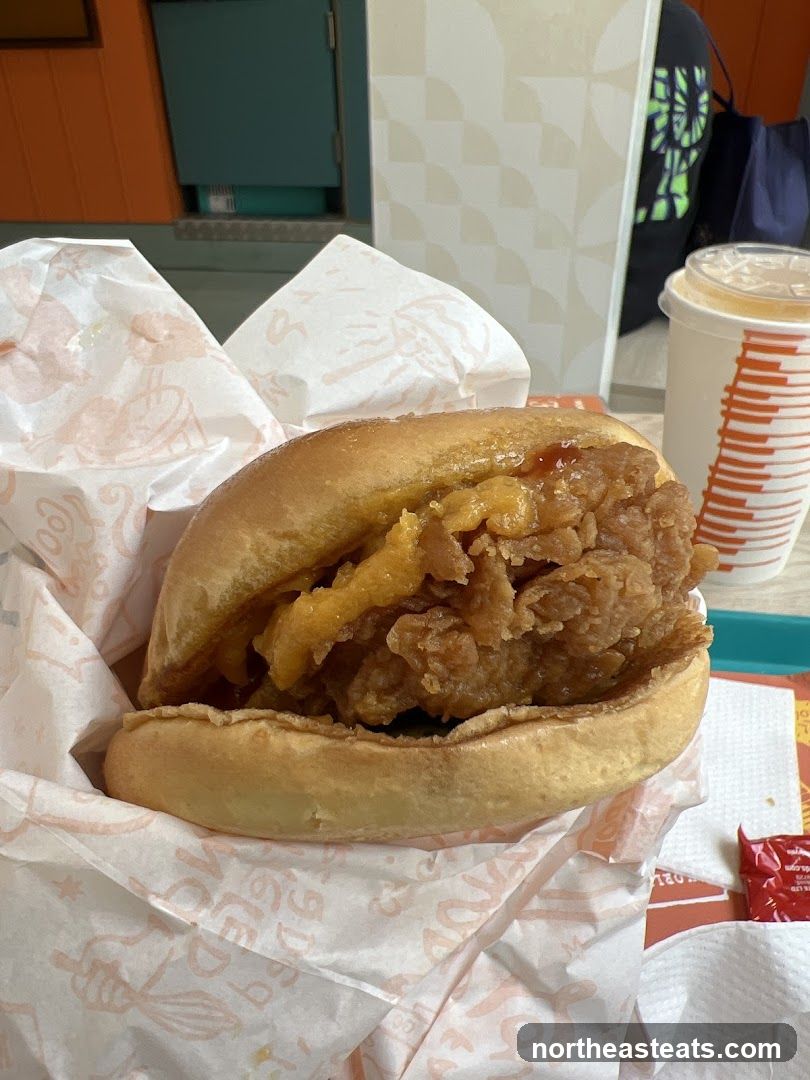 Chicken Sandwich and Drink