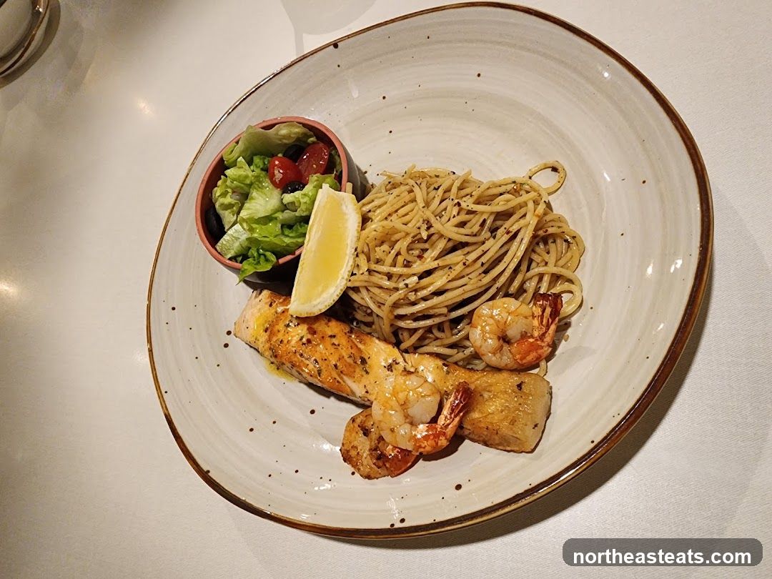 Salmon and Shrimp Pasta