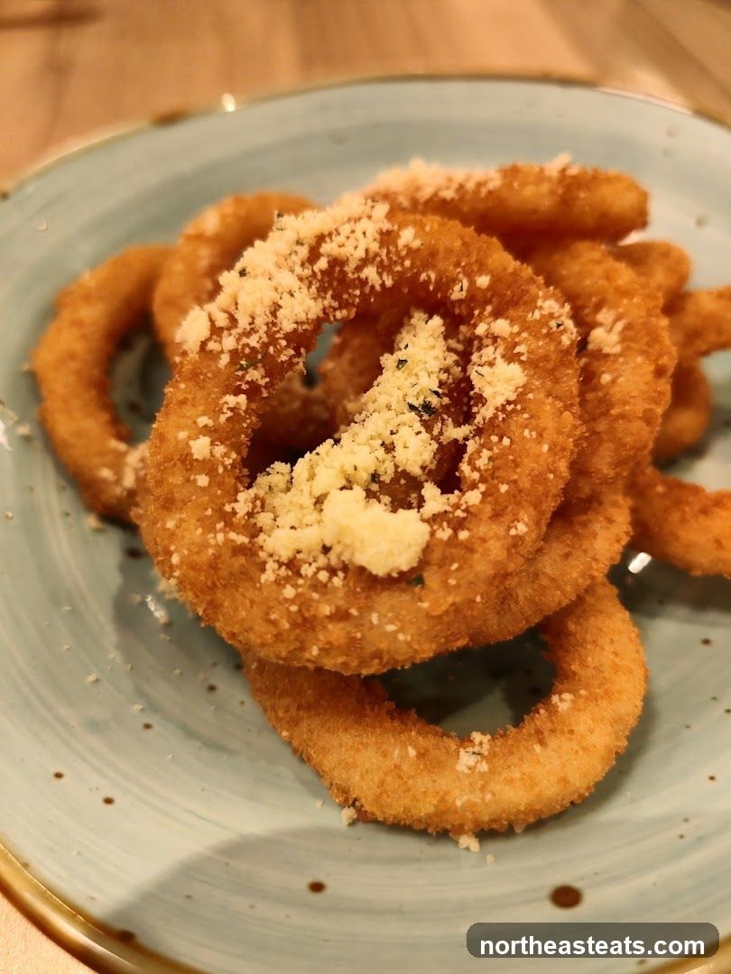 Crispy Onion Rings with Grated Cheese