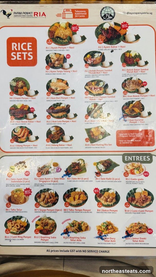 AYAM PENYET RIA RICE SETS