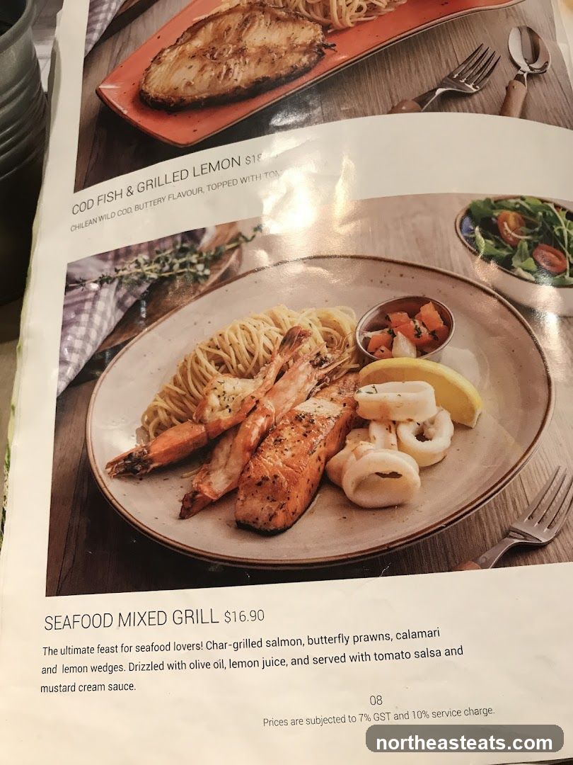 Seafood Menu