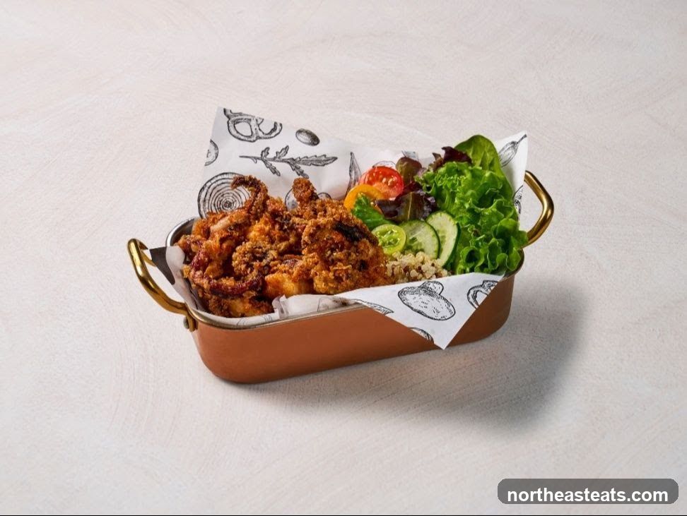 Fried Calamari with Salad