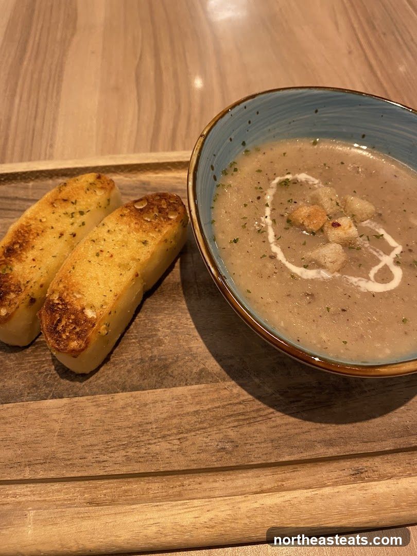 Soup and Garlic Bread