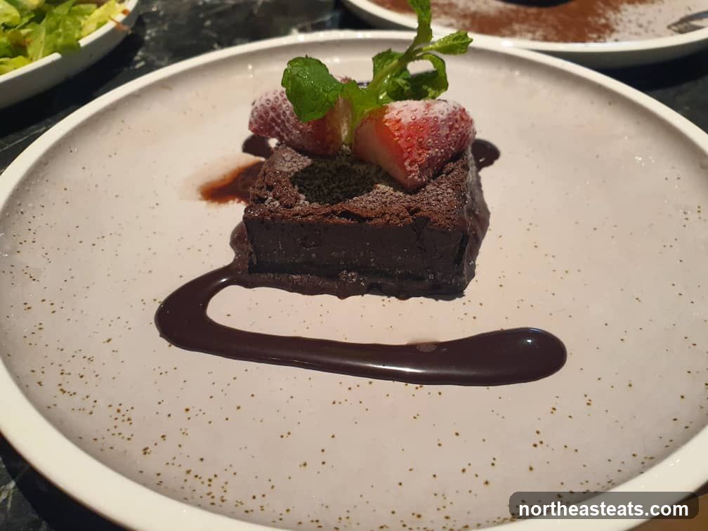 Chocolate Dessert with Strawberries