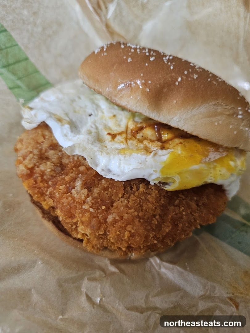 Crispy Chicken and Egg Sandwich