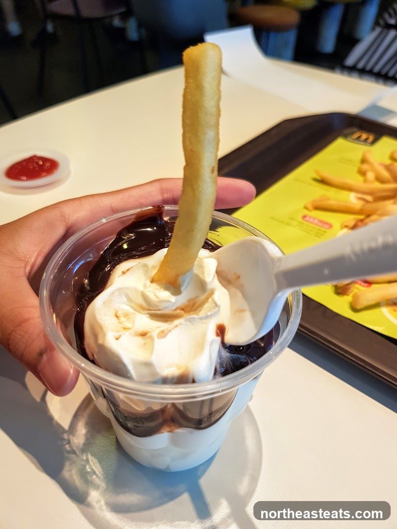Ice Cream Sundae with French Fry
