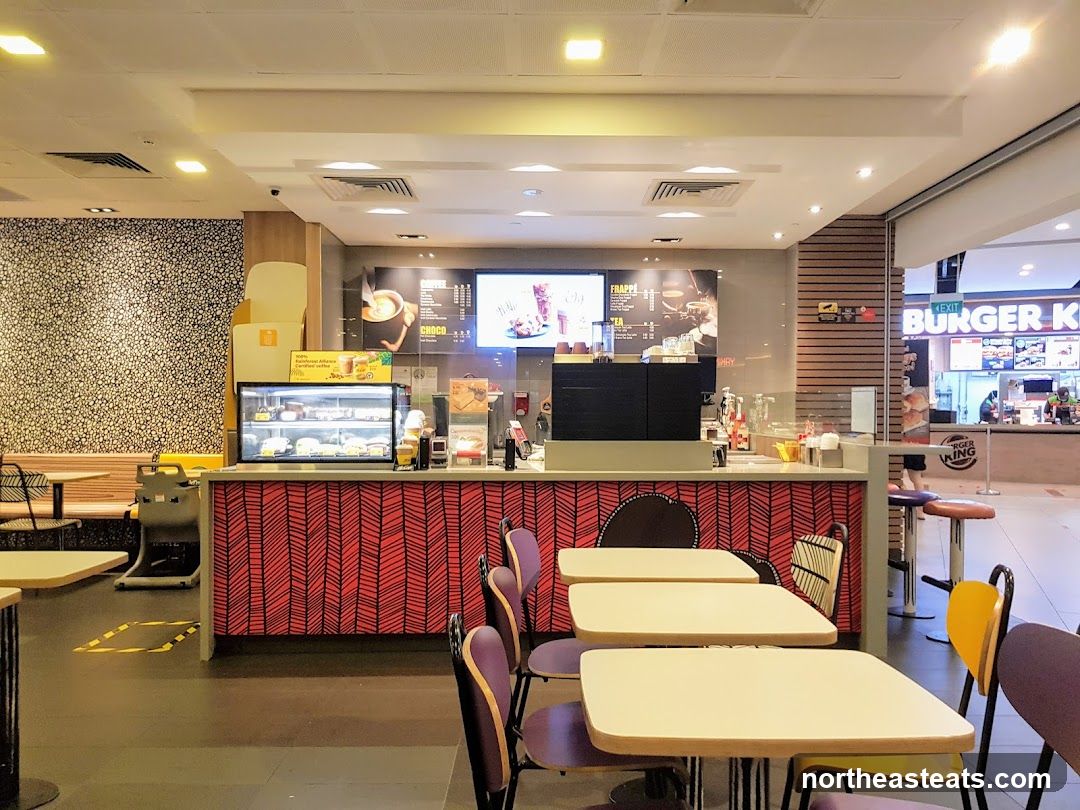 Cafe Counter with Menu and Seating