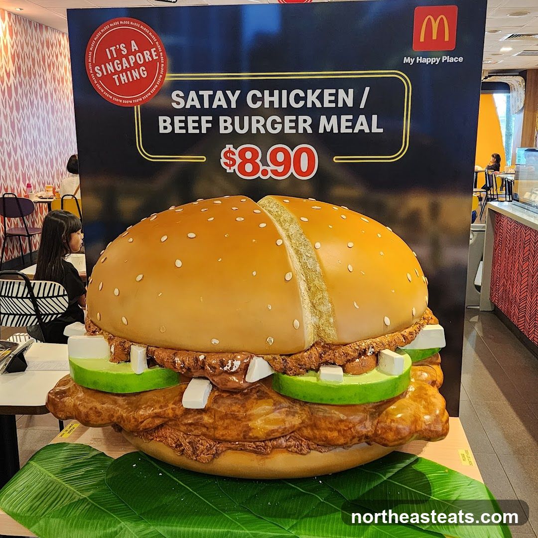 Satay Chicken / Beef Burger Meal Promotion