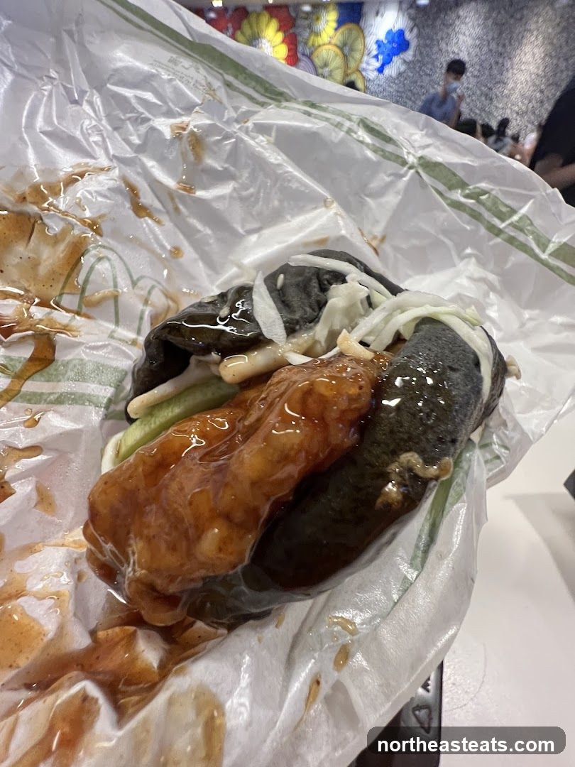 Burger with sauce