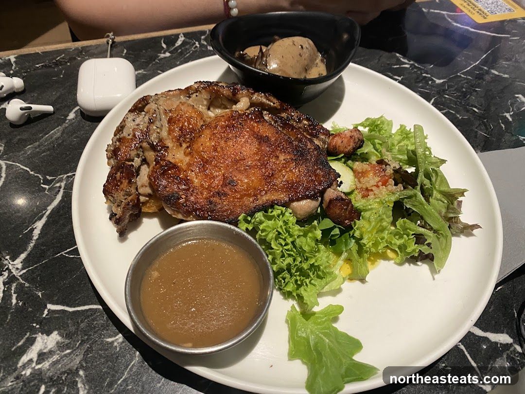 Roasted Chicken with Salad and Gravy