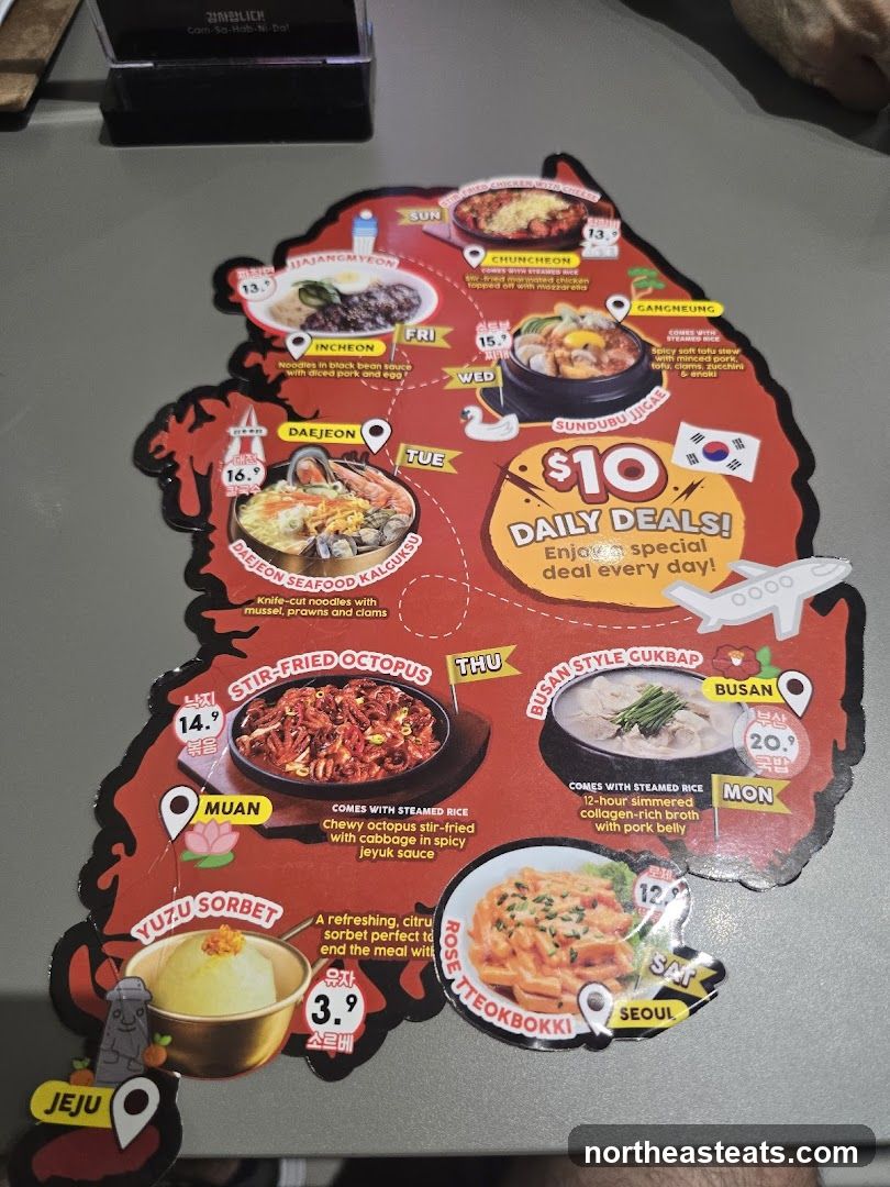 Korean Food Menu