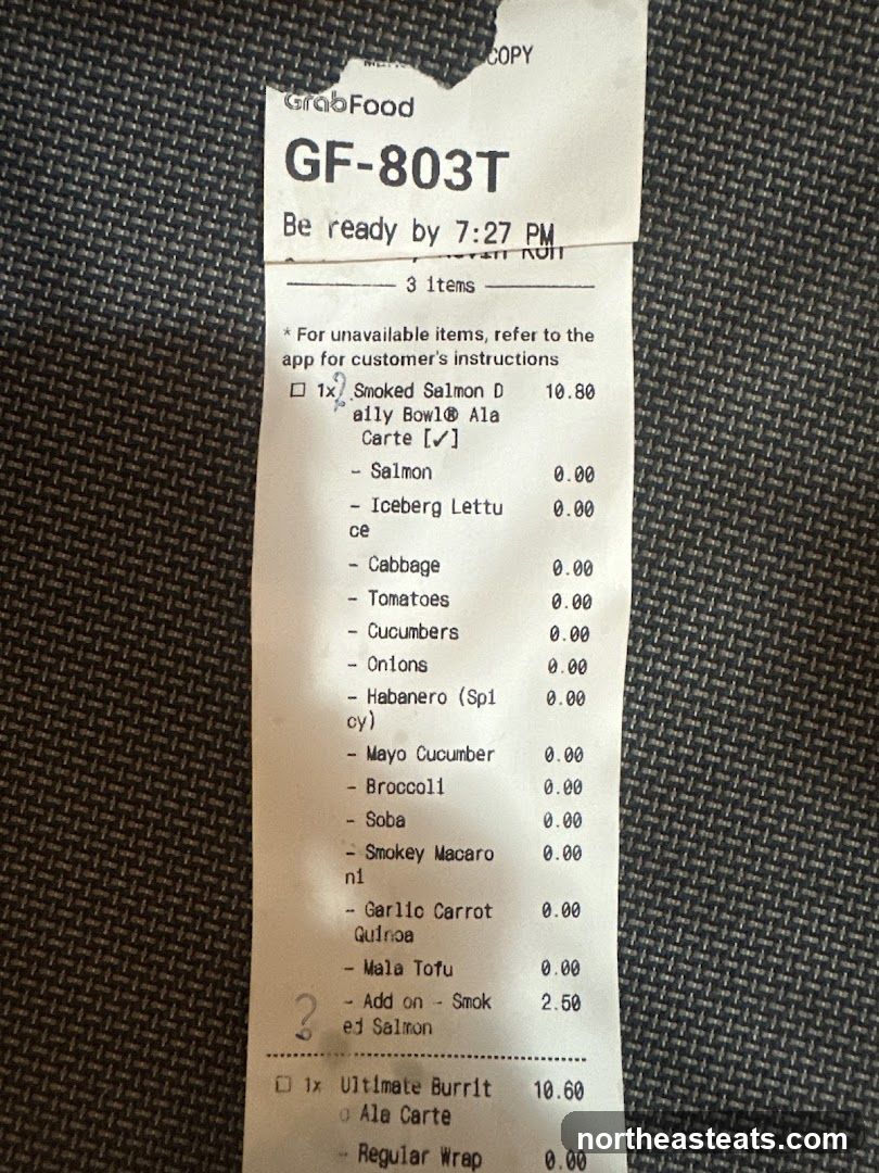 GrabFood Receipt