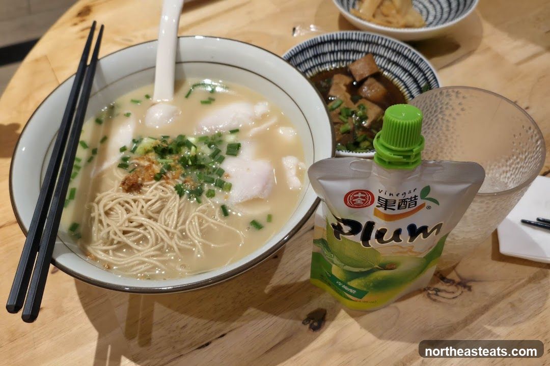 Noodle Soup with Plum Vinegar Drink