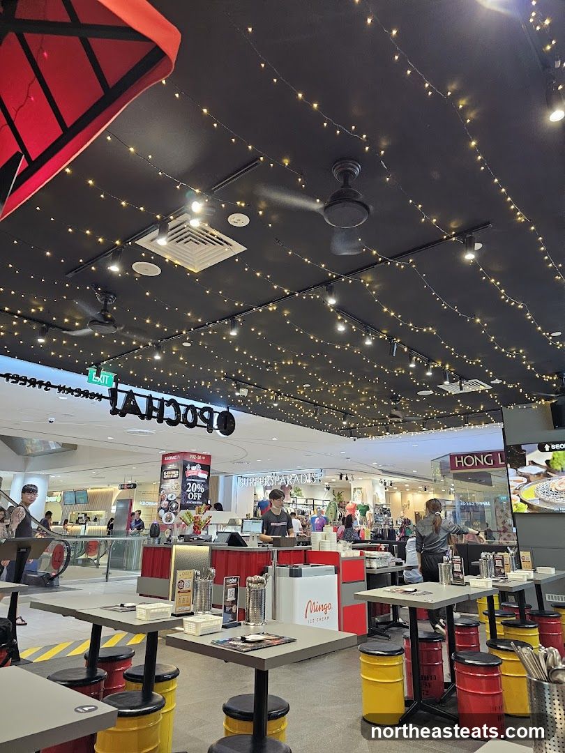 Restaurant Interior with String Lights