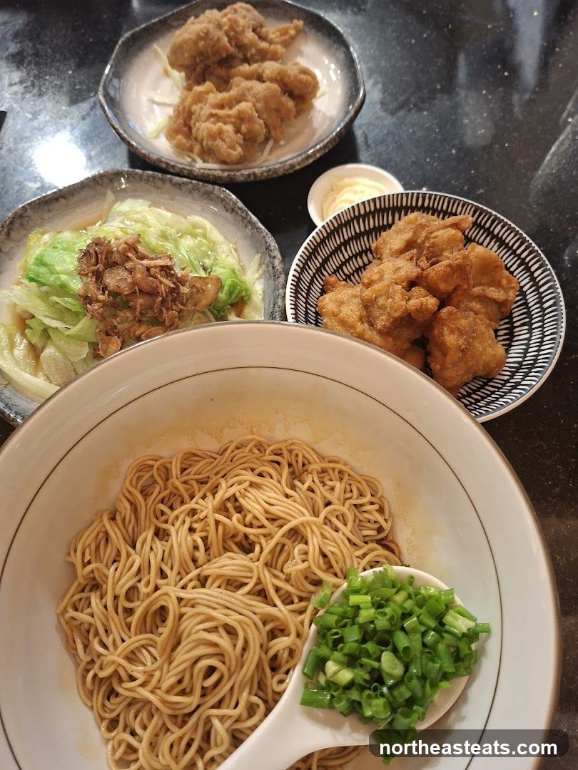 Noodles and Fried Chicken