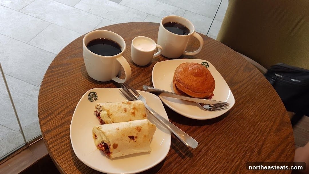 Coffee and pastries on a table